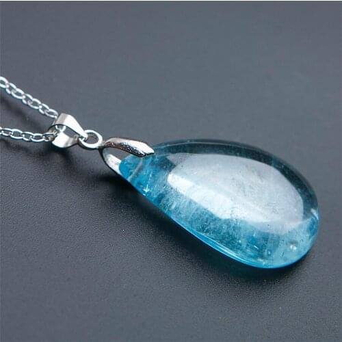 Natural Blue Lady Stretch Round Gem stone Bracelet Fashion AAAAAA Healing Stone