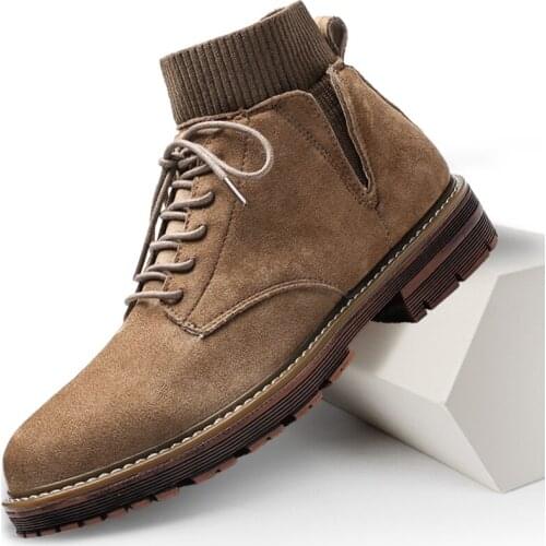 Winter Mens Boots Warm Leather Boot Male High Top Brand Shoe Man Casual Shoes For Men Boots Ankle Footwear Male Sneakers