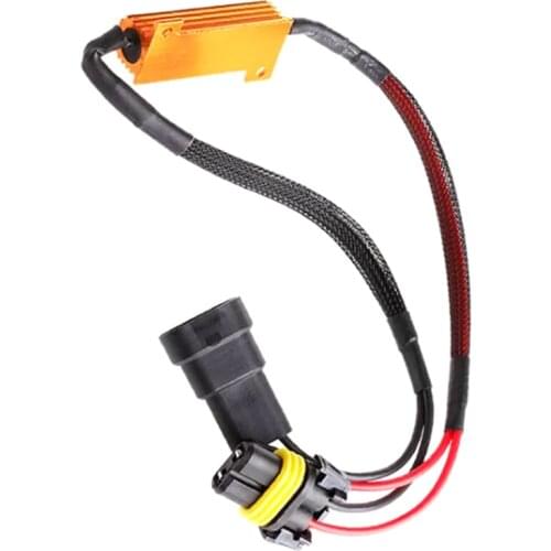 1 Pair 9005/9006/HB3/HB4 50W LED Car Fog Lights Error Free Fog Load Resistors Wiring Harness Decoder