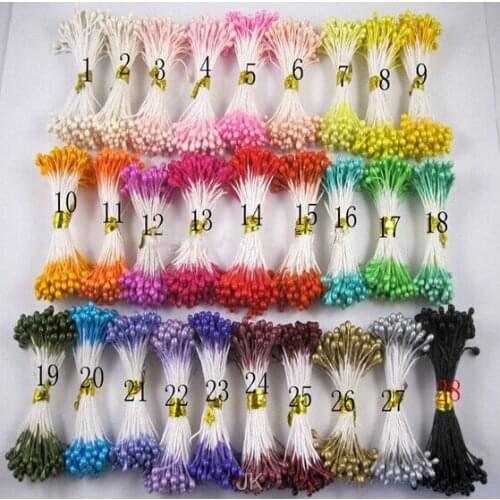 1700pcs/lot mixed color 3mm pearl flower stamen floral stamen cake decoration for DIY