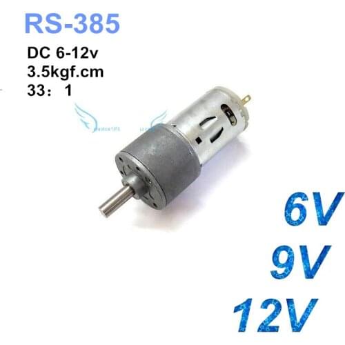 3PCS RS385 New central shaft DC motor,6V 9V 12V Smart Car Gear motor DIY model etc