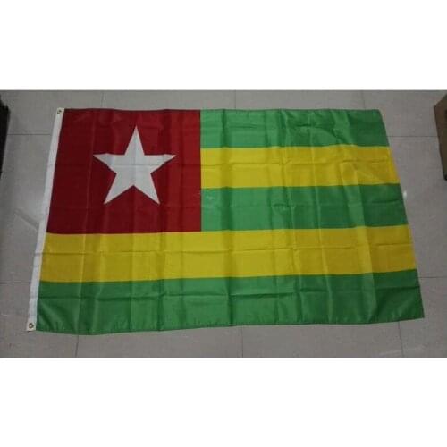 Free shipping xvggdg 90x150cm Togo flag 3x5 Feet Super Poly football FLAG Indoor Outdoor Polyester Flag