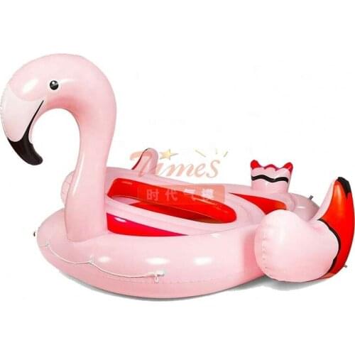 Custom Large Inflatable Flamingo Pool Toy/Water Floating Bed 6 Person For Sale