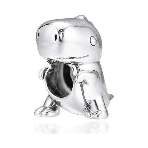 Authentic 925 Silver Jewelry Dino the Dinosaur Charm Fits European Charms Bracelets Woman DIY Beads For Jewelry Making