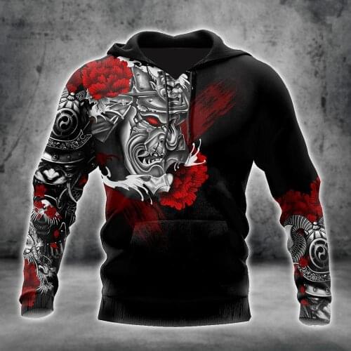CLOOCL Fashion Pullover Japanese Sakura Samurai Hoodie 3D Print Men Women Sweatshirt Long Sleeve Hip Hop Streetwear Zipper Coat