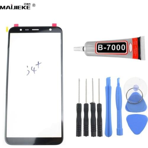 New Screen Touch Panel Digitizer for Samsung Galaxy J4 plus J4+ Front Glass Lens Replacement Repair Tools+9ml B9000 Glue