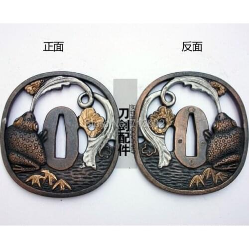 Fitting Tsuba For Japanese Katana Sword accessory kirsite Guard -Tsuba Frog