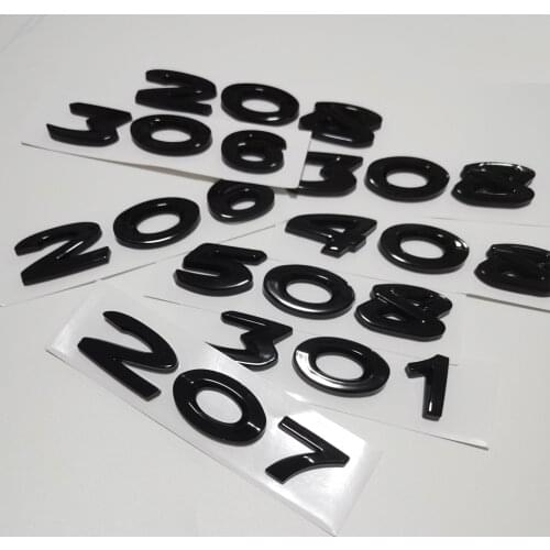 GTLINE 308 208 508 301 206 207 306 3008 5008 4008 2008 Trunk Sticker Hood Sticker For Peugeot Emblem Badge Sticker Black ABS