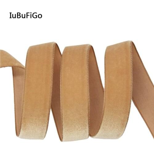 IuBuFiGo ribbon 1-1/2"(38mm) Plain Solid Velvet Ribbon Handmade Ribbonsb DIY hairbow accessories 20yard/roll Free shipping