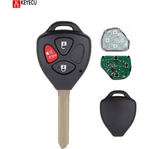 Keyecu Remote Car Key 315Mhz 4D67 Chip with TOY43 Blade for Toyota Pontiac Vibe 2009-2010 Matrix 2009-2010 FCC ID:GQ4-29T