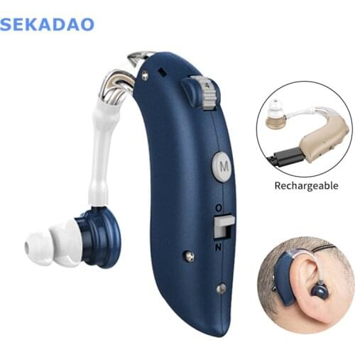 Mini Rechargeable Digital Bluetooth BTE Hearing Aids Adjustable Tone Sound Amplifier Portable Deaf Elderly digital Hearing Aid