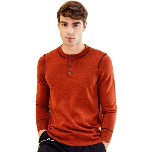 ZHILI Mens Pullover Sweater 100% Wool