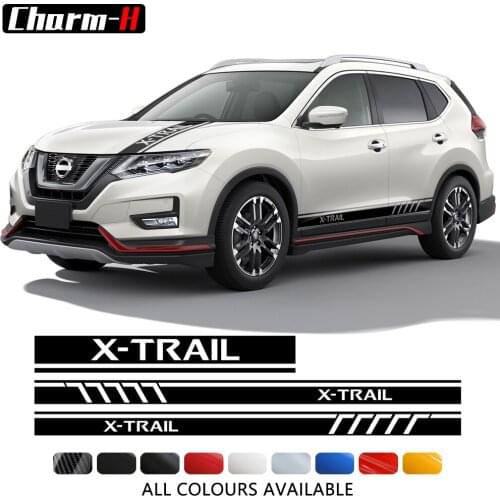 Racing Sport Car Hood Decal Body Kit Graphics Vinyl Side Stripes Skirt Sticker for Nissan X-Trail T30 T31 T32 T33 Accessories