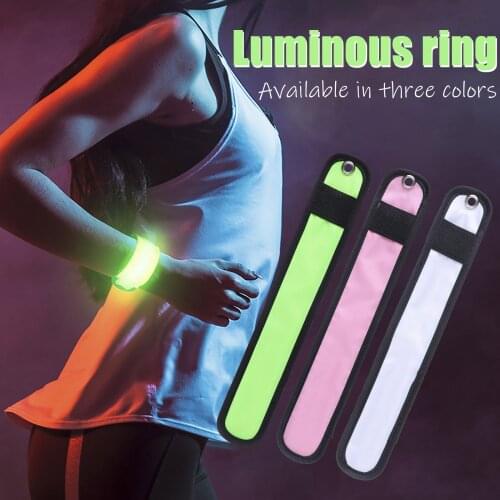 LED Armband Outdoor Running Bicycle Safety Light With Luminous Wristband snap ring USB Charging Rechargeable Bike Bicycle Light