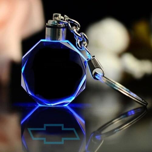 Creative Luminous Key Chain Cool Custom Made Logo LED Car Key Ring Excellent Gift for Family Friends