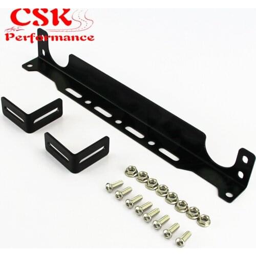 New Universal Mocal Engine 248mm Oil Cooler T6061 Mounting Bracket Kit Black / Silver
