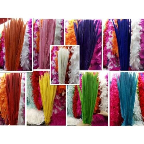 Wholesale High quality 100pcs natural pheasant feather diy variety of decorative Accessories A variety of colors