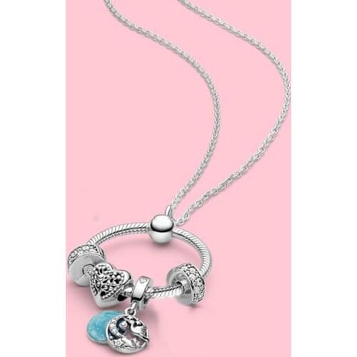 Yecxcodes New Cartoon Charms Charm Beaded Snake Chain Pendant Necklace Charm Necklace For Charm Women Jewelry Necklaces Gifts
