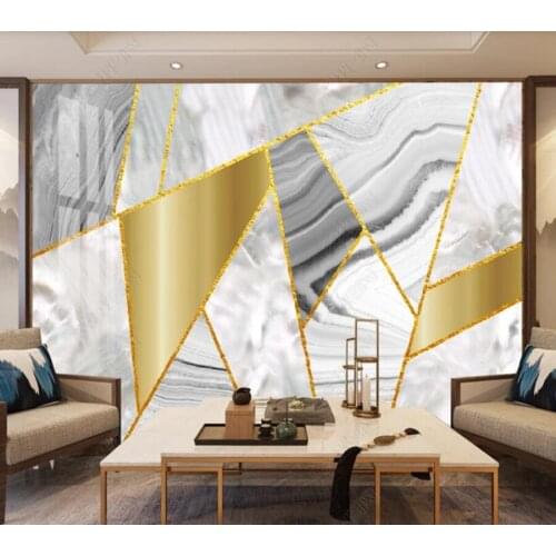 Papel de parede light luxury metal splicing pearl piece marble background wall 3d wallpaper,bedroom KTV bar mural wall decor