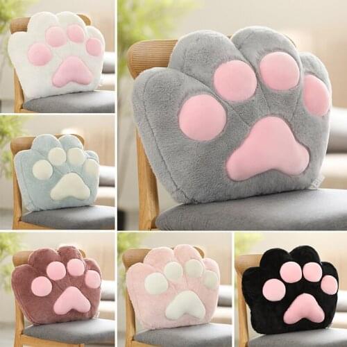 45cm INS Cat Paw Pillow Animal Seat Cushion Stuffed Plush Sofa Indoor Floor Home Chair Decor Winter Children Girls Gift