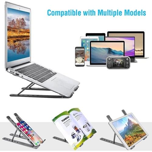 Portable Notebook Support Laptop Stand for MacBook Pro Air Holder Foldable Plastic Tablet Stand Phone Stand Bracket Riser