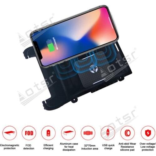 QI Car fast wireless charger For Audi A6 2019-2020 QI Car infrared Fast Wireless Charging Car Phone Holder for iphone / Samsung