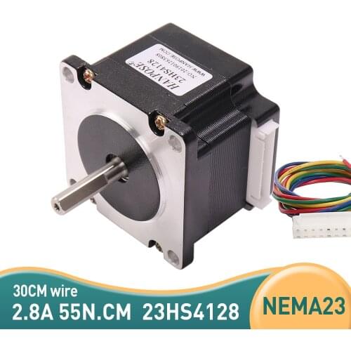 10pcs 57 Hybrid Stepper Motor 23HS4128 NEMA 23 1.8 Degree 41mm 0.55N.m 2.8A Stepper Motor For 3D Printer Monitor Equipment