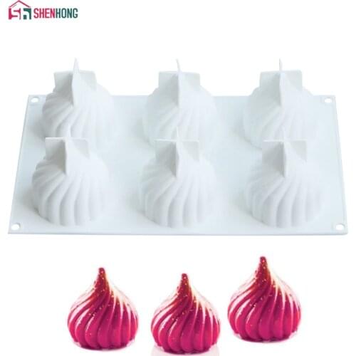 SHENHONG Dome Art 3D Cake Mould For Baking Forms Cream Mold Silicone Mousse DIY Baking Cookie Mould Fondant Bakery Brownie