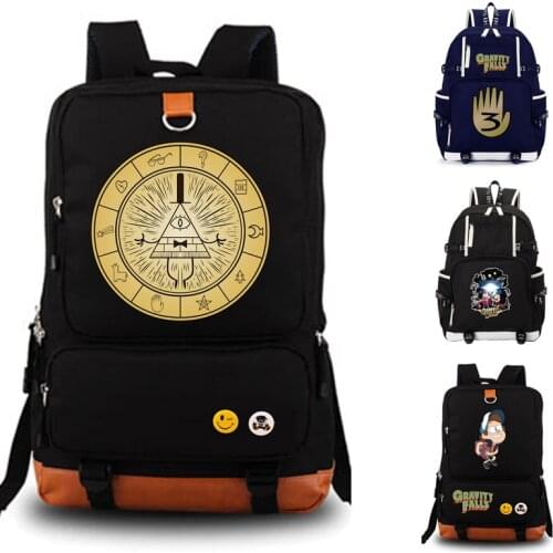 Dipper Pines Gravity Falls school bag backpack student school bag Notebook backpack Leisure Daily backpac