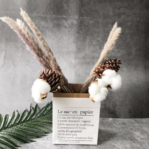 Home decor dried flowers reed mini crafts diy craft A bunch of Pampas grass crafts supplies home accessories wedding easter