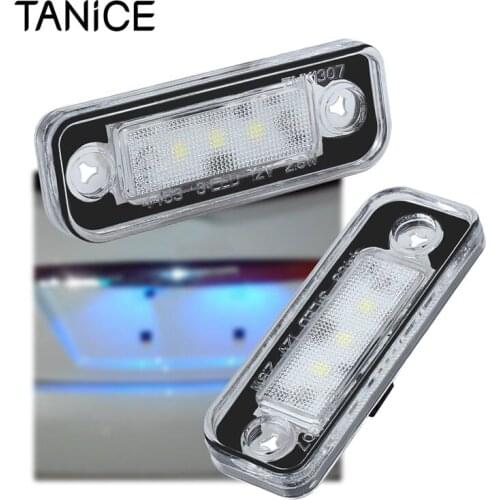 TANiCE 2PCS License Plate Light 3pcs SMD LED Light for Mercedes Benz SLK R171 S203 W211 S211 White 7000K License Plate Light