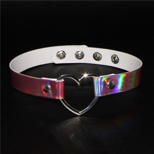 Fashion Leather Heart Necklace Women Chocker Necklace Pendant Jewelry Chain Jewelry Choker Necklaces