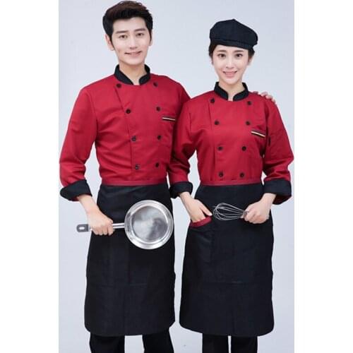3 Colors Winter Waiter Waitress Workwear Coat Hotel Restaurant Cleaning Work Uniforms Unisexmen and women Chef uniform Jacket