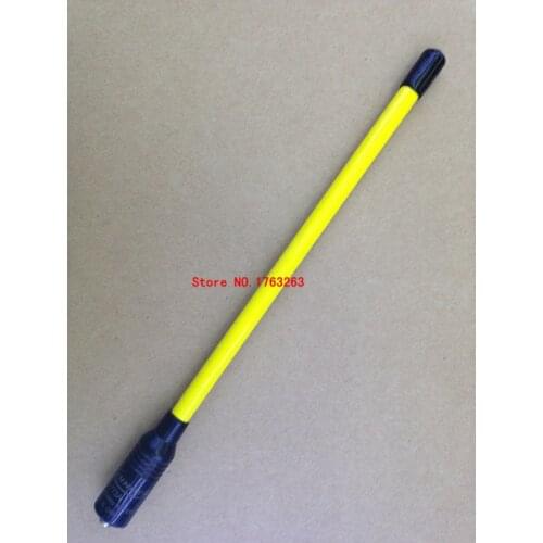 2pcs/lot Yellow Fiber glass UV dual band sma female antenna for kenwood baofeng tyt quansheng puxing walkie talkie