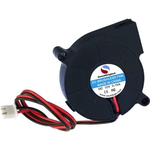 2 pcs Cooling Blower Fan DC 12V 0.15A 50mmx15mm Fans for 3d Printer Humidifier Aromatherapy and Other Small Appliances Series