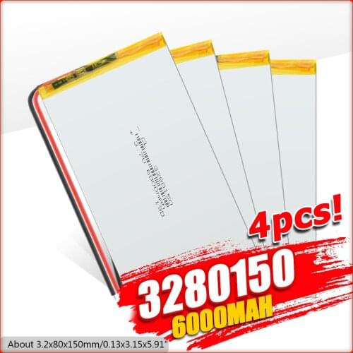 3.7V 6000mAh 3280150 PLIB ( Polymer Lithium Ion Battery ) Li-ion Polymer Lipo Battery For GPS MP3 MP4 MP5 E-book Power Bank