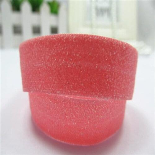5/8 inch (15mm)Pink Glitter Printed Fold Over Elastic Ribbon