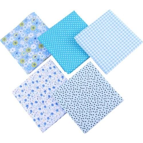 5Pcs/Set 50*50cm Cotton Fabric Bundle Square Print Cloth Crafts DIY Handmade Material Sewing Quilting Patchwork Accessories