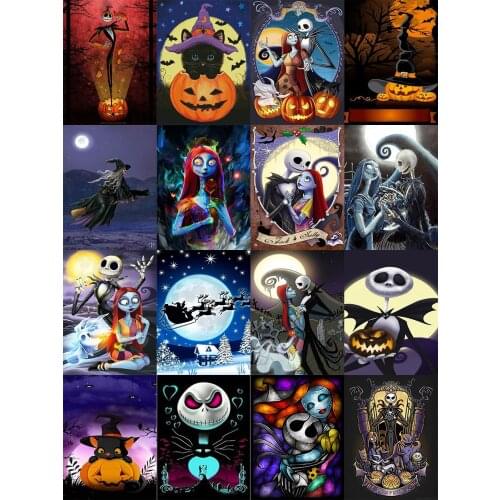 5D Diamond Painting DIY Home Wall Decoration Halloween Holiday Gift Decoration Cross Stitch Embroidery Complete Kit