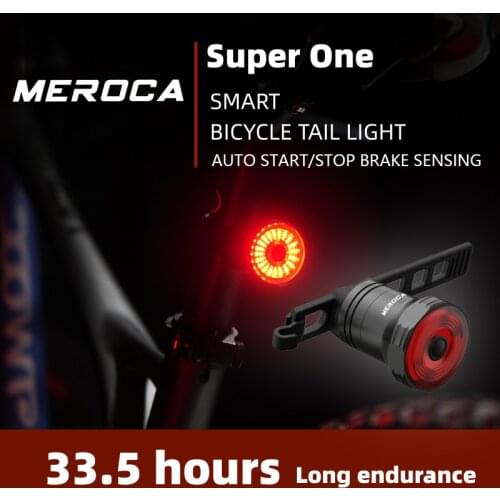 Aluminum Alloy Smart Bicycle Tail Light Auto Start/Stop Brake IPX6 Waterproof USB Charge Cycling Tail Taillight Bike LED Lights