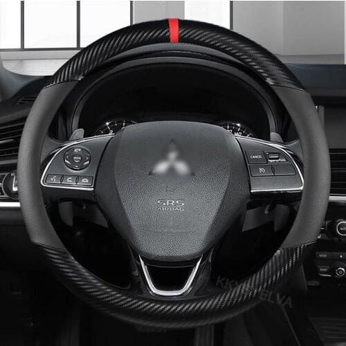 Car steering-wheels cover 38cm 15" For Mitsubishi ASX RVR Pajero Sport Outlander PHEV Airtrek Grandis lancer evo Eclipse Cross