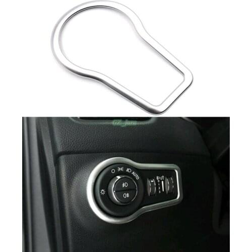 Automotive interior 2017 2018 For Jeep Compass Head Light Lamp Switch Button Cover Trim ABS Matte Car styling