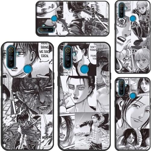 Attack On Titan Manga Collage Case For Realme 8 Pro 6 7 7i Q3 GT C15 C11 C3 Cover Shell For OnePlus 9 Pro 8 7T 8T Nord