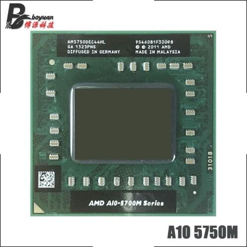 AMD A10-Series A10-5750M A10 5750M 2.5 GHz Quad-Core Quad-Thread CPU Processor AM5750DEC44HL Socket FS1