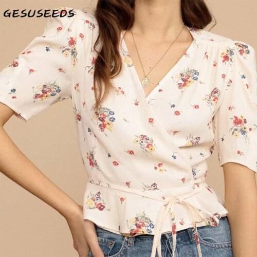 Блузки с запахом Gesuseeds China At AliExpress