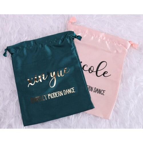 Customized Drawstring Satin Bag Your Custom Name Jewelry Pouch Bridal Shower Bridesmaid Proposal Birthday Party Wedding Bags