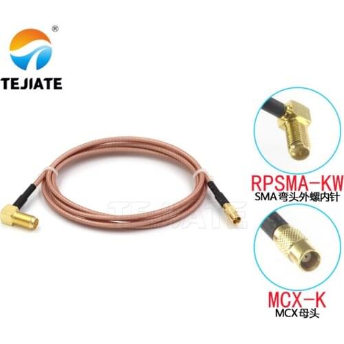 1PCS TEJIATE Adapter Cable MCX To RPSMA Type MCX-K Convert RPSMA-KW 8-90CM 1M 1.5M 2M Length Connector RG316 Wire