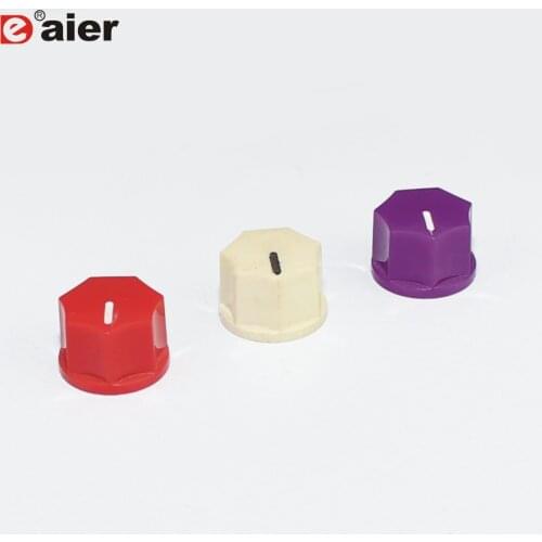 KN-1250 Small ABS Fluted Black Pedal Knobs With Set Screw Pedal Knobs