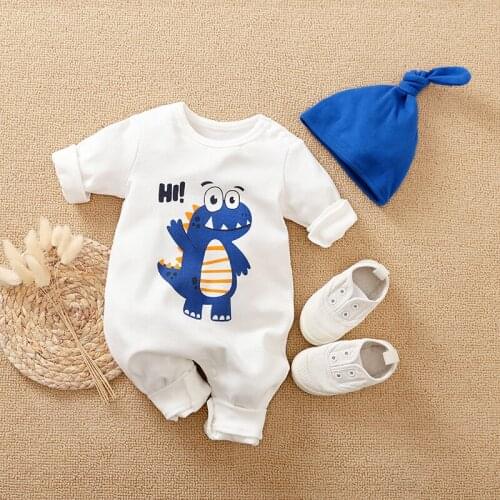 Yierying Baby Spring and Autumn Clothing Newborn Baby Girl Clothes Jumpsuit Hat 2 piece Long Sleeve Baby Romper