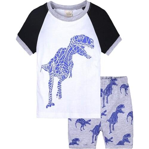 Baby Boy Clothing Set Summer Cartoon dinosaur Infant Clothes Children Clothing set Cotton Short Sleeve Boys sleepwear set